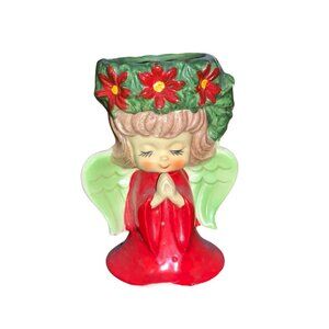 Lefton Christmas Angel Candle Holder  Japan